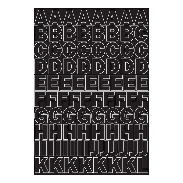 Hy-Ko 1In Vinyl Black Numbers & Letters, 10PK A30033 - main